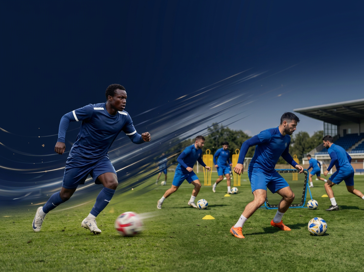 An aspiring footballer progressing toward professional training opportunities in Europe